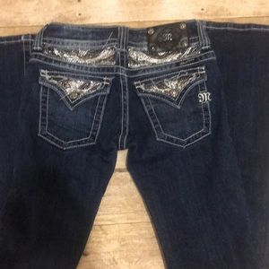 Miss Me Boot Cut Rhinestone Back Jeans